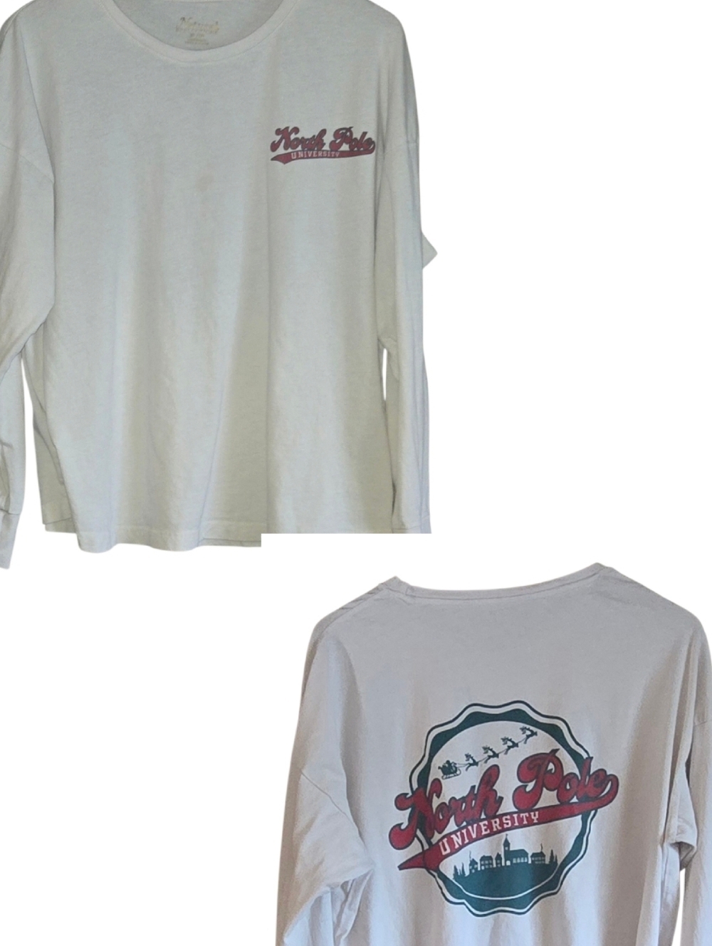 Natural Reflections North Pole University Christmas Long Sleeve Shirt - Picture 4 of 7